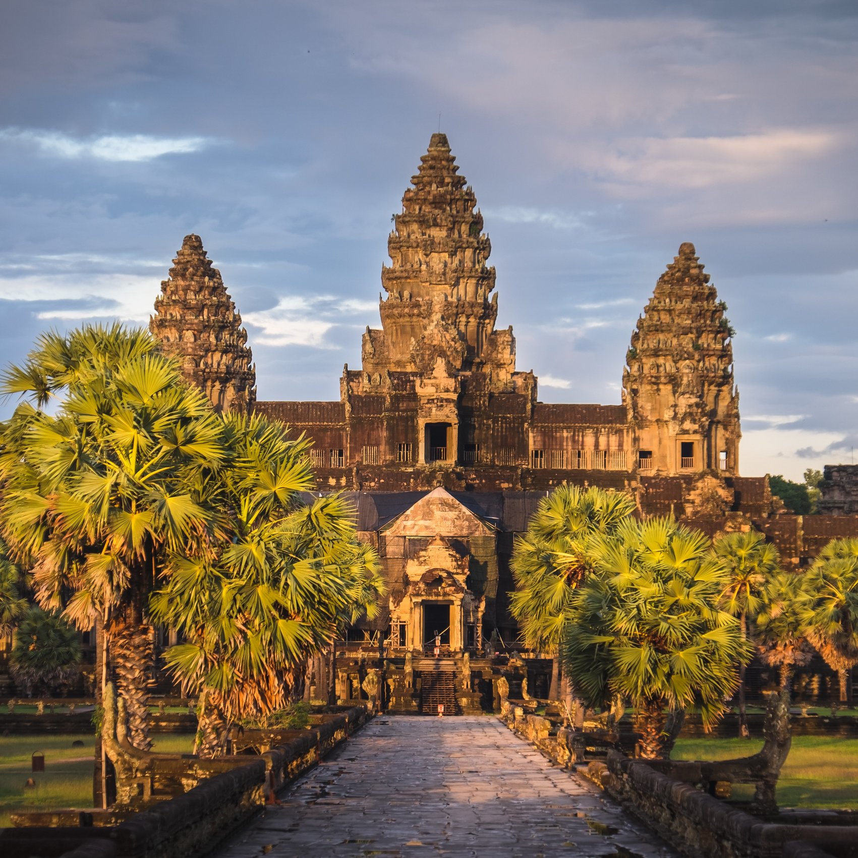 Angkor Wat Tempelanlage im Sonnenlicht, Siem Reap, Kambodscha